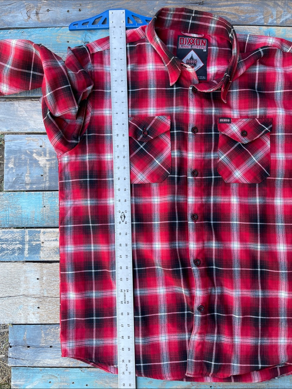 Dixxon Flannel Klock Werks Tribute Plaid Shirt Mens XL Red Black D-Tech Moto - Picture 10 of 15